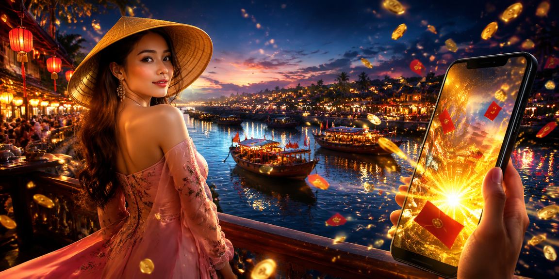 Khung cảnh tấm phong bao lì xì khuyến mãi trên bãi biển Mũi Né